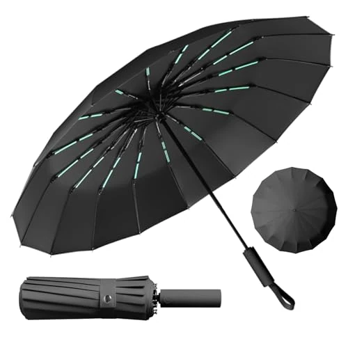 Offre limitée : Parapluie Pliant Automatique,Parapluie Pliant Résistant au Vent Durable & Compact 16 Baleines Anti-Tempête, Grand Parapluie Pliant à Ouverture Automatique, Coupe-vent, Parasol Anti-UV de 23.99 EUR à 22.79 EUR (remise 5%)