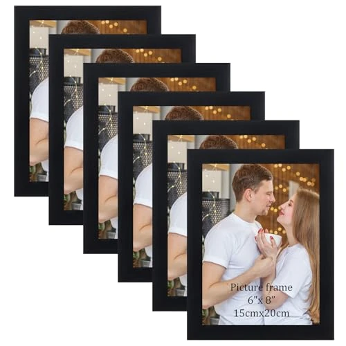 Offre limitée : EYMPEU Cadre Photo 15x20 Noir, Lot de 6 Cadres Photos, Accrocher au Mur ou Placer sur La Table pour Décorer La Maison, Le Salon, Le Bureau de 25.99 € à 25.99 € (0.00% de remise)