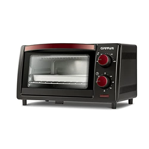 Offerta a tempo: G3 Ferrari G10169 Il Moro 10 Fornetto elettrico, 10 Litri, 800 W, Timer 60 min, Fondo apribile per facile pulizia, 100-230°C, Griglia INOX, Rosso/Nero - 44% da 56.90 € a 31.96 €