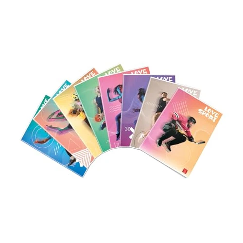 Pigna Maxi Notebook A4 Ready for Sport, Opakowanie 10 sztuk, paski