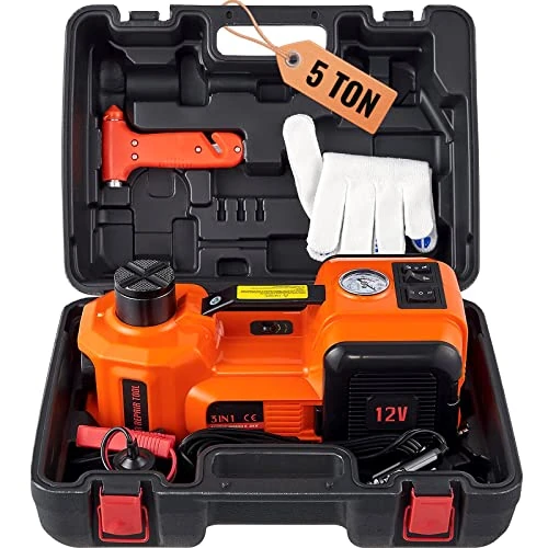 Offerta a tempo: VEVOR Martinetto idraulico elettrico a carrello, 5 Tonnellate CC 12V 180W 15A Pressione 10bar Martinetto elettrico cilindro idraulico 155-450 mm Kit di Attrezzi per Martinetto Idraulico Sollevatore - 8% da 85.90 € a 78.90 €