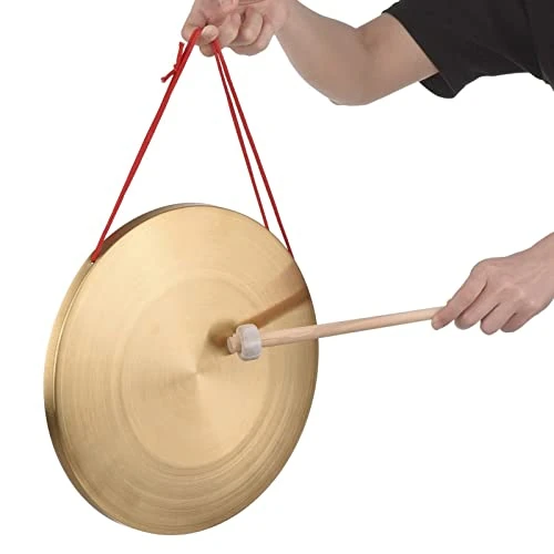 Ericetion Instrumento De Percusión De Ópera De Cimbal Gong De 32 Cm Cm con Martillo De Juego Redondo con Martillo Redondo