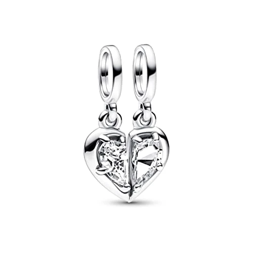 Limitiertes Angebot: PANDORA Moments Teilbarer Mutter & Tochter Charm-Anhänger mit Zirkonia Moments Collection, kompatibel Moments Armbändern, 792643C01 von 65.00 EUR auf 60.11 EUR (Spare 8%)