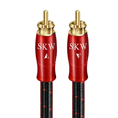 Offerta a tempo: SKW Cavo RCA per subwoofer,rame OFC - Cavo coassiale digitale RCA a doppia schermatura con PVC + tessuto di cotone per subwoofer, ricevitore AV,amplificatore,home theater(2m,rosso) — 25% da 20,99 € a 15,74 €