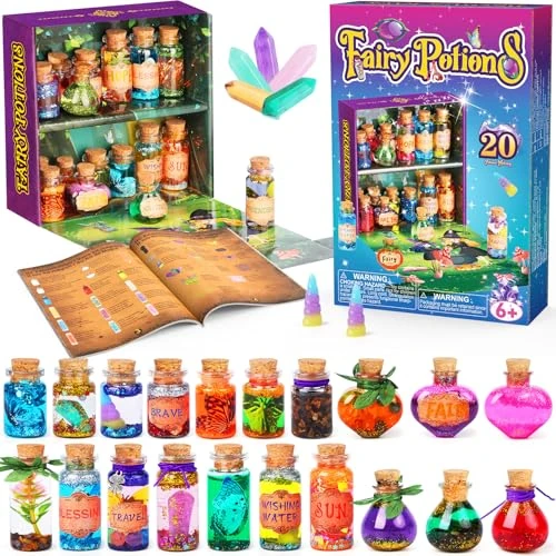 Offre limitee: Rétro Kits de potions de fées pour enfants, Mélangez 20 potions magiques avec Cristal d’énergie, Jouet artisanal cadeau créatif de 26.90 EUR a 17.19 EUR (economie 36%)