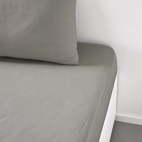 Offerta a tempo: TODAY Essential - Lenzuolo con angoli, 160 x 200 cm, 2 persone, 100% cotone, tinta unita, Dune - 41% da 15.66 € a 9.31 €