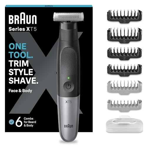 Oferta ograniczona: Braun Series XT3 All-in-One, trymer, Groomer, golarka elektryczna, + 7 akcesoriów, ostre ostrze Flex 4D, trymer do brody, przycinanie i golenie, XT3205, żółty z 274.31 EUR na 274.31 EUR (znizka 0%)