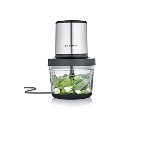 Offerta a tempo: EVERIN Tritatutto da Cucina Elettrico, 1 Litro, 400W, 2 Velocità, Trita Ghiaccio, Disco Emulsionante, Inserto Pela Aglio, Ciotola in Vetro, BPA Free, 15,5 x 15,5 x 24,7 cm, Nero/Inox - KM 3867 - 49% da 54.99 € a 27.99 €