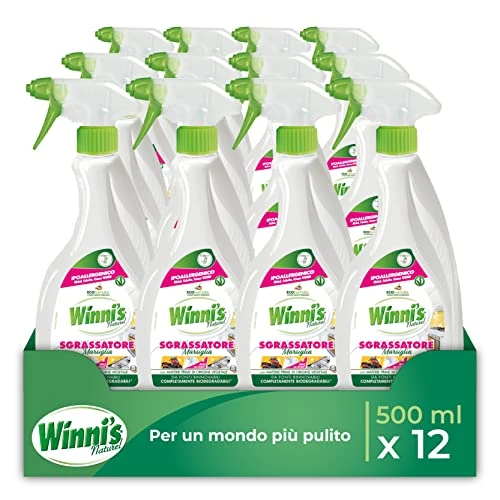 Winni's - Uniwersalny, hipoalergiczny, wielopowierzchniowy, odporny na plamy, zapach Marsylii, materiały pochodzenia roślinnego, 500 ml x 12 opakowań