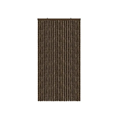 BIANCHERIAWEB Tenda Antimosca Antirumore Caduta Pannello Porta Finestra Casa In Ciniglia 100x220 Marrone