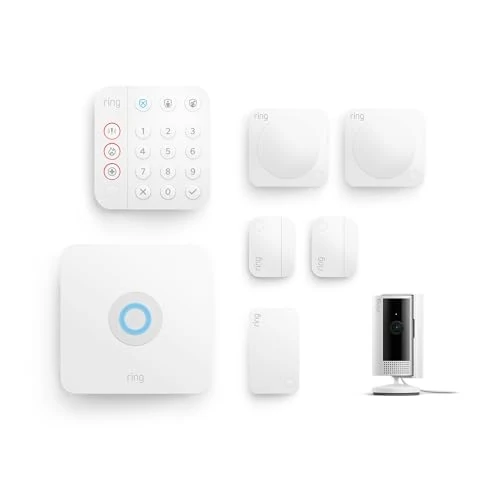 Offerta a tempo: Kit Ring Alarm M + videocamera interna (Indoor Camera 2ª gen.) | Sistema di allarme per la sicurezza della tua casa con monitoraggio assistito opzionale - Senza vincoli di lunga durata - 42% da 346.09 € a 199.99 €