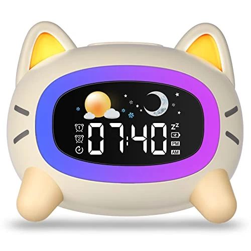 Offerta a tempo: Uplayteck Sveglia Bambini, 5 Luci Notturne & 7 Musica, 2 Allarme con Snooze - 0.00% da 28.99 € a 28.99 €