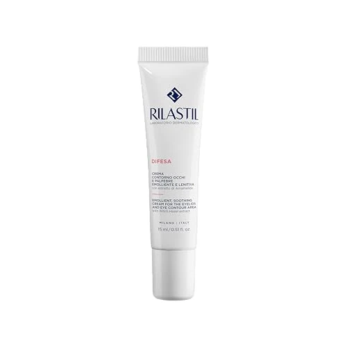 Rilastil Eye and Eye Defence Cream - Soothing for Sensitive and Reactive Skin - No Preservatives or Fragrance - 15ml
