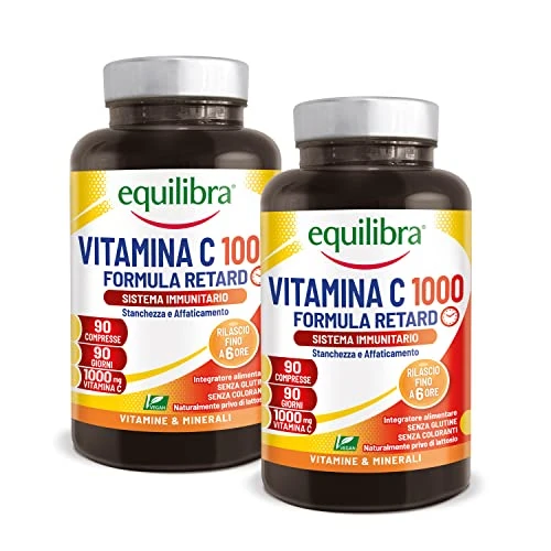 Offerta a tempo: equilibra Integratori Alimentari - Vitamina C - 2 Pezzi x 90 Compresse (180 Compresse) — 39% da 32,82 € a 19,90 €