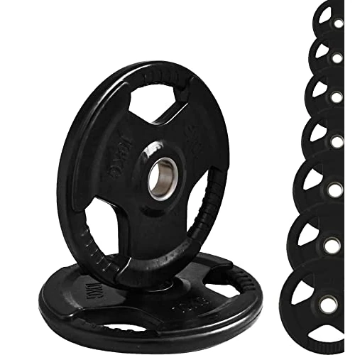 G5 HT SPORT Unisex - Adult Cast Iron Rubberised Olympic Discs Hole Diameter 50 mm, (1 x 1.25 kg) Black, (1 x 1.25 kg) Nero
