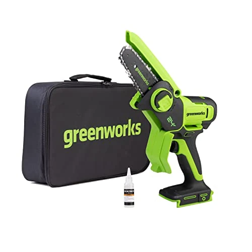Offre limitee: Greenworks 24V Mini Tronçonneuse 10cm Tronçonneuse à batterie sans fil alimentée par batterie et chargeur, vitesse de chaîne de 7,8 m/s, pour branches d'arbres, cour et usage domestique. de 99.99 EUR a 69.99 EUR (economie 30%)