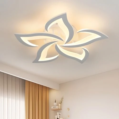 Zeitlich begrenztes Angebot: Riserva Moderne LED Deckenleuchte 60W, Blütenblatt Design, Weiß, 3000K von 52.90 € auf 49.99 € (6% Rabatt)