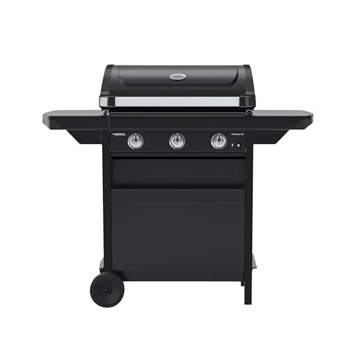 Offre limitée : Campingaz Barbecue à gaz compact de 3 L - Chariot de barbecue à gaz compact avec couvercle à 3 brûleurs en acier aluminisé avec thermomètre, bac à graisse et 2 étagères latérales rabattables - de 349.90 € à 349.90 € (0.00% de remise)