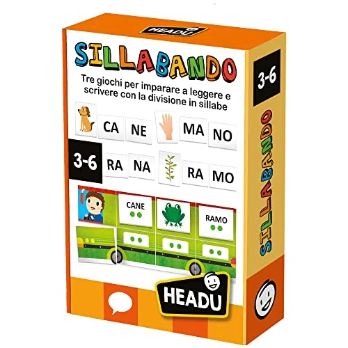 Offre limitée : Headu Sillabant Trois Jeux pour Apprendre à Lire Et Écrire avec La Division en Sillabe It54945 Jeu Éducatif pour Enfants 3-6 Ans Made in Italy de 14.15 € à 14.15 € (0.00% de remise)