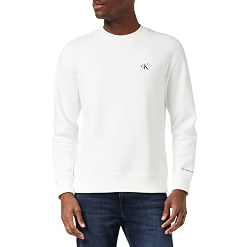 Limitiertes Angebot: Calvin Klein Herren Sweatshirt Ck Essential ohne Kapuze, Weiß (Bright White), 3XL von 89.90 EUR auf 44.00 EUR (Spare 51%)