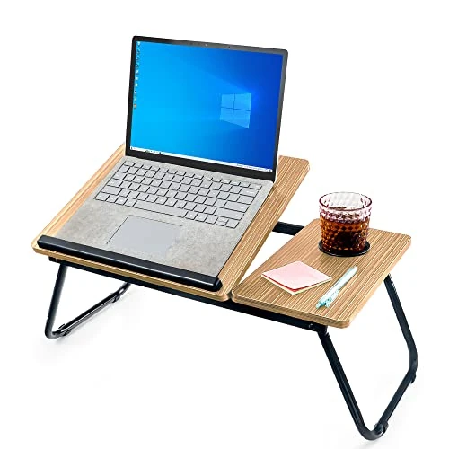 Offerta a tempo: unycos - Vassoio per la Colazione e da Letto, Tavolo Pieghevole PC Portatile【Fino a 15,6"】56x33x23cm (22,04"x12,99"x9,05") 5 Livelli di Inclinazione, Leggio e Slot per Tazza, Supporta 20 kg (Noce) - 0.00% da 23.90 € a 23.90 €