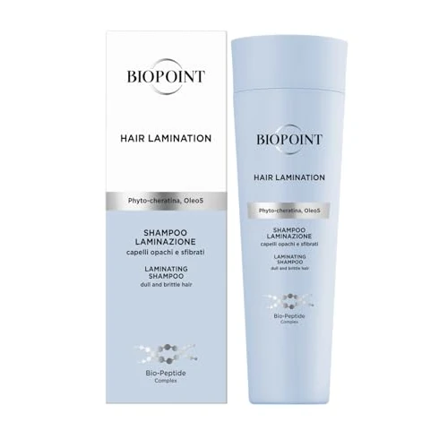 Limited offer: Biopoint Hair Lamination 3D Shine Shampoo for Damaged and Damaged Hair, Moisturises, Softness and Brightness, Mirror Effect, 200 ml from 9.90 EUR to 4.99 EUR (save 50%)