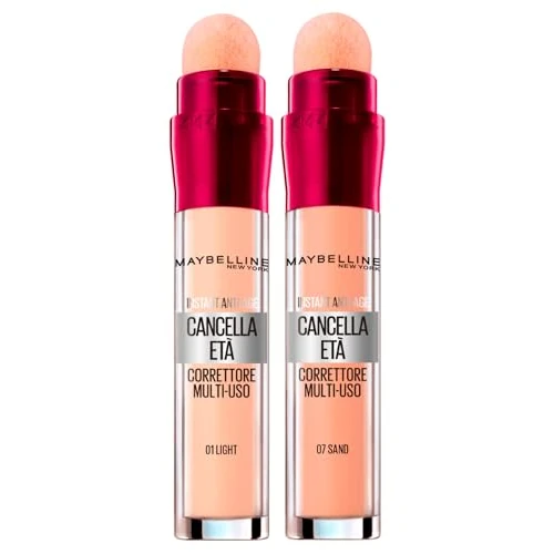 Limitiertes Angebot: Maybelline New York Sponge Applicator + Erase Age Corrector Liquid Concealer 07 Sand Mehrzweckfarbe 01 Light mit Instant Anti-Age Dark Circles von 17.97 EUR auf 17.97 EUR (Spare 0%)