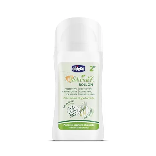 Offerta a tempo: CHICCO NaturalZ Roll On Protettivo, 60 ml, Protezione Naturale durante la Stagione Estiva, Con citronella ed Eucalipto, Protezione giorno e notte - 56% da 9.99 € a 4.44 €