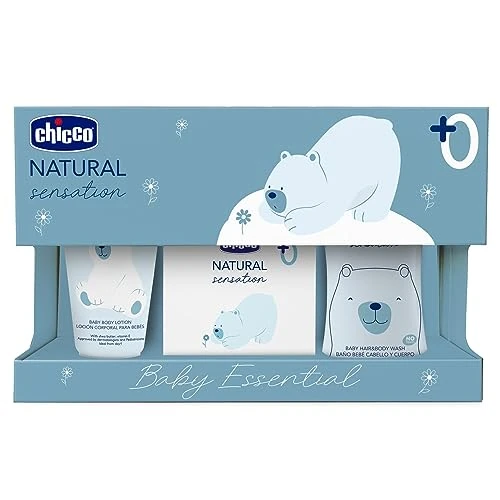 Offerta a tempo: CHICCO Set Cosmetico Natural Sensation con Bagno Shampoo Senza Lacrime 200 ml e Crema Corpo 150 ml per bambini e Acqua di Colonia 100 ml, Idea regalo - 35% da 29.99 € a 19.62 €