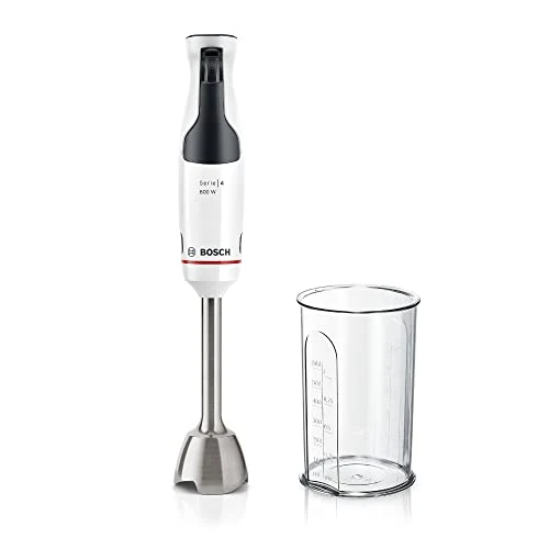 Limited-time offer: Bosch ErgoMaster 4 Series MSM4W210 Home Appliances, Hand Blender, 600W Motor, Variator, QuattroBlade Mixing System, Accessories Included - White from 85.44 GBP to 85.44 GBP (save 0%)
