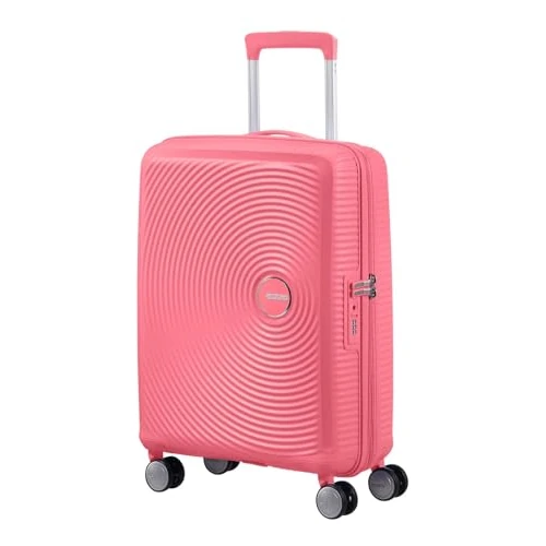 American Tourister Soundbox - Trolley S Espandibile Bagaglio a Mano, 55 cm, 35.5/41 L, Rosa (Sun Kissed Coral)