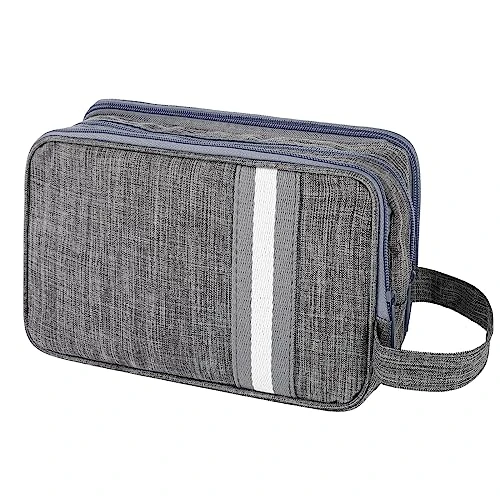 Offre limitée : AiQInu Trousse de Toilette pour Hommes et Femmes, Grand Multifonction Imperméable Sac Cosmétique, Trousse de Toilette de Voyage/Sac Organisateur(Gris) de 17.37 € à 17.37 € (0.00% de remise)