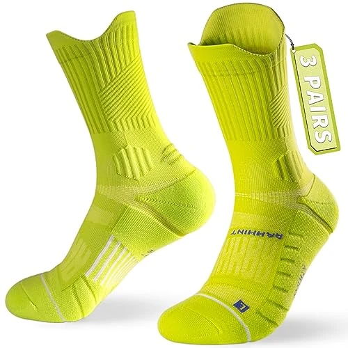 Offerta a tempo: Rahhint Pro Coolmax Compressione 3 Paia Calzini Running Uomo Calze da Corsa Trekking Padel Uomo, Anti-Vesciche & Con Supporto Dell'arco Plantare, 35-51 - 28% da 29.85 € a 21.44 €