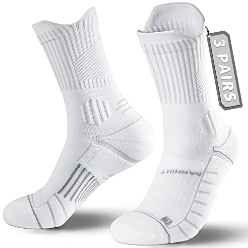 Zeitlich begrenztes Angebot: Rahhint Coolmax 3 Pack Kompressions Laufsocken Herren Damen Anti-Blasen-socken Running Socks Sportsocken mit TAB-Design, Kompressionszone, Belüftungsnetz und Fußgewölbeunterstützung, Größe 35-51 von 27.95 € auf 27.95 € (0.00% 