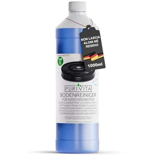 PURIVITA® Detergente per Robot Lavapavimenti [1L] - Detersivo Lava Pavimenti Robot - Liquido Prodotto Lavapavimenti - Floor Cleaner for Roboter - Per Tutti i Tipi di Robot Spazzino e Aspirapolvere