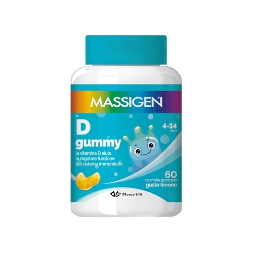Offerta a tempo: Massigen - Integratore Alimentare con Vitamina D per Bambini - 60 Caramelle — 49% da 9,90 € a 5,05 €
