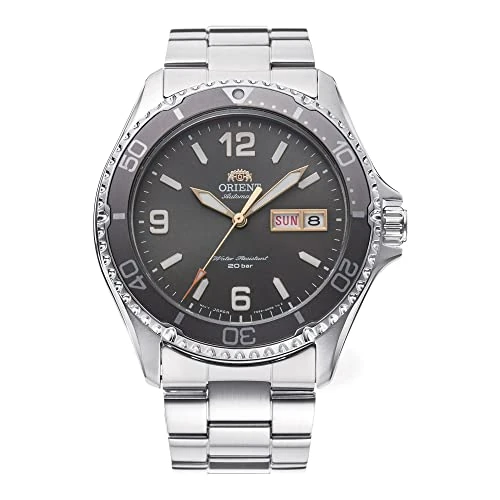 Oferta limitowana: ORIENT Kamasu/Mako III Męski automatyczny ręczny zegarek na rękę ze stali lub silikonu - Divers' zegarek nurkowy ze śrubą koroną i szafirowym szkłem, Arabski szary, Sportowy z 1572.74 zł na 1572.74 zł (oszczędź 0.00%)