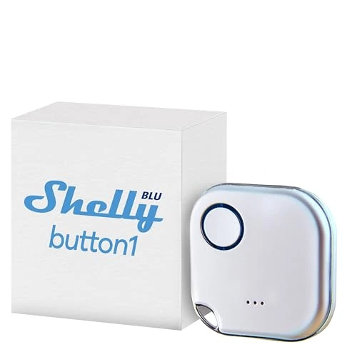 Begrenztes Angebot: Shelly BLU Button1 - Weiß | Intelligente Bluetooth-Taste zur Aktivierung von Aktionen und Szenen | Multi-Klick-Aktivierung | Sofortige Reaktionszeit | Ton- und Lichtalarm | iOS-Android-App von 17.84 EUR auf 9.99 EUR (Rabatt 44%)