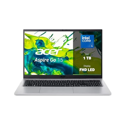 acer Aspire Go 15 AG15-72P-53BQ PC Portable, Ordinateur portable, Processeur Intel Core 5 120U, RAM 32 Go DDR4, 1024 Go PCIe NVMe SSD, Écran 15,6" FHD, Carte graphique Intel Graphics, Windows 11 Home