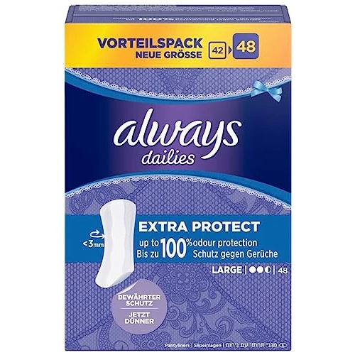 Always Extra Protect Large Fresh BigPack 48 Assorbenti Long, Taglia L