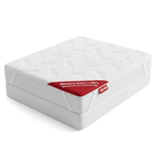 Offerta a tempo: PIKOLIN Topper Matrimoniale 135 x 190 cm Memory Foam Spessore 3 cm Trapuntato in Microfibra - Coprimaterasso Comfort Extra, Allevia Tensioni Muscolari, Anallergico e Lavabile - 0.00% da 101.48 € a 101.48 €
