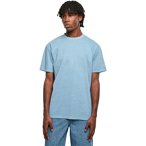 Urban Classics Maglietta da Uomo Heavy Oversized Garment Dye Tee, Oversize, da Uomo, Disponibile in Diversi Colori, Taglie dalla S alla 5XL, Blu Horizonblue, L