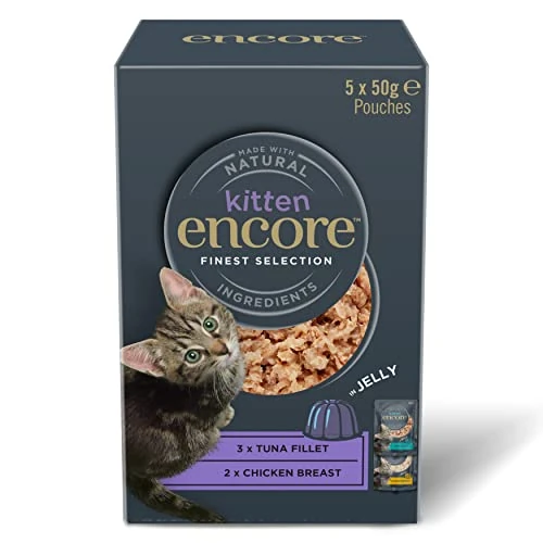 Oferta limitada: Encore Natural Comida húmeda para Gatitos, Multipack Pollo y atún en gelatina, Bolsa de 50 g (5 x 50 g) de 5.49 € a 5.49 € (ahorro 0.00%)