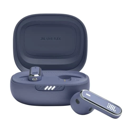 Tijdelijke aanbieding: JBL Live Flex Auricolari Wireless Bluetooth, Design Open-Ear Resistente ad Acqua e Polvere IP54, Cancellazione Adattiva del Rumore, 6 Microfoni, Surround, fino a 40 h di Autonomia, Blauw van 149.99 € naar 87.44 € (42% korting)