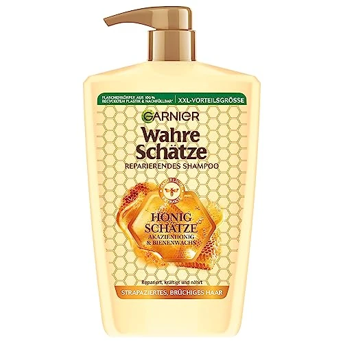 Oferta ograniczona: Garnier Szampon regenerujący Honig Schätze; rozmiar XXL 1L, wzmacnia i odżywia zniszczone i łamliwe włosy, 1000 ml z 34.74 EUR na 34.74 EUR (znizka 0%)