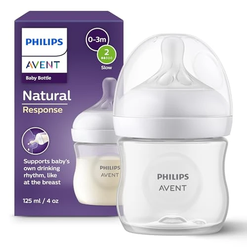 Philips Avent Biberon Natural Response - Biberon da 125 ml per neonati e bambini di pochi mesi, senza BPA (modello SCY900/01)