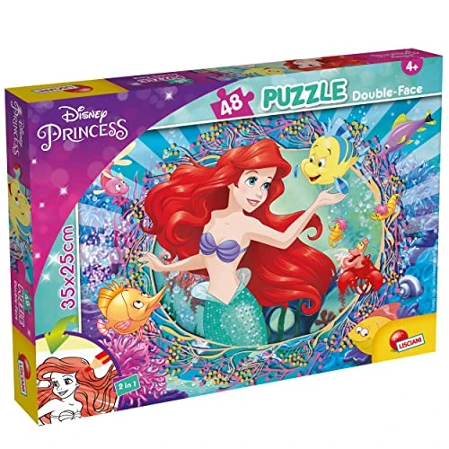 Oferta limitowana: Lisciani - DISNEY - Puzzle Ariel - 48 elementów - Dla dzieci od 4 lat - Dwustronne puzzle z kolorowanką tylną stroną - 35x25 cm - Stymulują myślenie i cierpliwość - Wyprodukowano we Włoszech z 20.50 zł na 20.50 zł (oszczędź 0.00%)