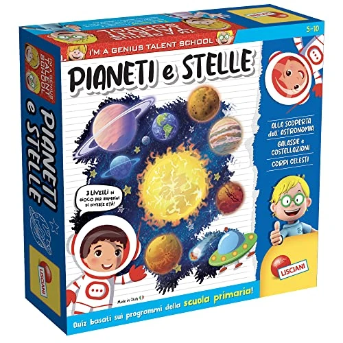 Liscianigiochi- Spazio I'm a Genius TS Pianeti e Stelle, Multicolore, Medio, 100521