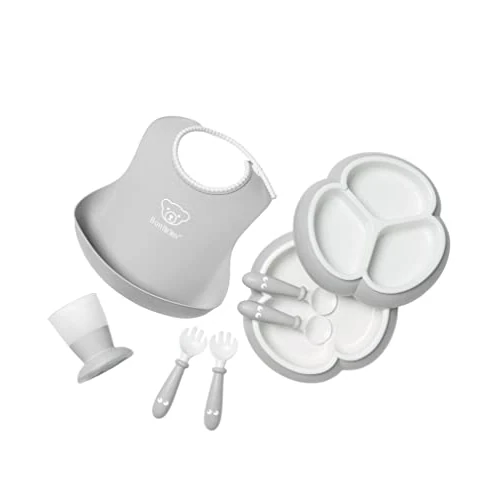 Limited-time offer: BabyBjörn Dinnerware Set, 8 pcs, Grey from 53.42 £ to 53.42 £ (save 0.00%)