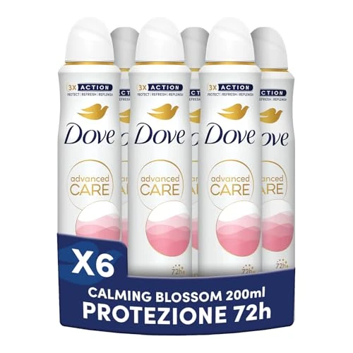 Dove Advanced Care Calming Blossom - Desodorante antitranspirante en aerosol con vitamina B3 para protección de 72 horas, 200 ml